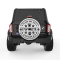 CATS ARE MY FAVORITE PEOPLE PEARL  WHITE CARBON FIBER TIRE COVER