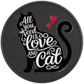 CAT ALL YOU NEED IS LOVE BLACK CARBON FIBER TIRE COVER