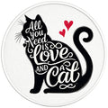 CAT ALL YOU NEED IS LOVE BLACK TIRE COVER