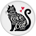 CAT ALL YOU NEED IS LOVE WHITE TIRE COVER