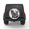 CAT ALL YOU NEED IS LOVE SILVER CARBON FIBER TIRE COVER