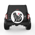 CAT ALL YOU NEED IS LOVE WHITE TIRE COVER