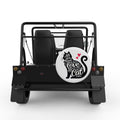 CAT ALL YOU NEED IS LOVE WHITE TIRE COVER FOR MOKE