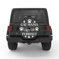 CAT MAMA LIFE IS PURRFECT BLACK CARBON FIBER TIRE COVER
