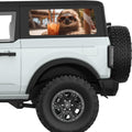 CHILLING SLOTH QUARTER WINDOW DECAL FITS 2021+ FORD BRONCO 2 DOOR HARD TOP