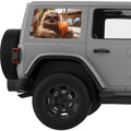 CHILLING SLOTH QUARTER WINDOW DECAL FITS 2011-2018 JEEP WRANGLER 4 DOOR HARD TOP JKU