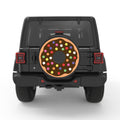 CHOCOLATE SPRINKLED DONUT PEARL  WHITE CARBON FIBER TIRE COVER