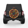 CHOCOLATE SPRINKLED DONUT BLACK TIRE COVER