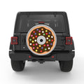 CHOCOLATE SPRINKLED DONUT WHITE TIRE COVER