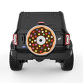 CHOCOLATE SPRINKLED DONUT SILVER CARBON FIBER TIRE COVER