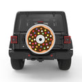CHOCOLATE SPRINKLED DONUT SILVER CARBON FIBER TIRE COVER