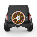 CHOCOLATE SPRINKLED DONUT PEARL  WHITE CARBON FIBER TIRE COVER