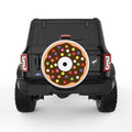 CHOCOLATE SPRINKLED DONUT WHITE TIRE COVER