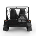 CHOSEN BLESSED FORGIVEN REDEEMED BLACK TIRE COVER FOR MOKE