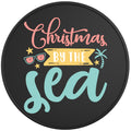 CHRISTMAS BY THE SEA BLACK TIRE COVER