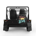 CHRISTMAS BY THE SEA BLACK CARBON FIBER TIRE COVER FOR MOKE