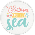 CHRISTMAS BY THE SEA PEARL  WHITE CARBON FIBER TIRE COVER