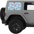CHRISTMAS FLAMINGOS QUARTER WINDOW DECAL FITS 2011-2018 JEEP WRANGLER 4 DOOR HARD TOP JKU