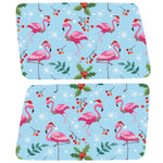 CHRISTMAS FLAMINGOS QUARTER WINDOW DRIVER & PASSENGER DECALS