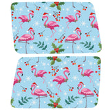 CHRISTMAS FLAMINGOS QUARTER WINDOW DRIVER & PASSENGER DECALS