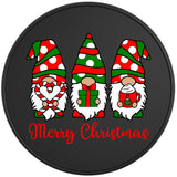 CHRISTMAS GNOMES BLACK TIRE COVER