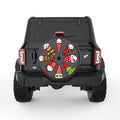 CHRISTMAS GNOMES BLACK CARBON FIBER TIRE COVER