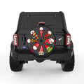 CHRISTMAS GNOMES BLACK TIRE COVER