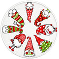 CHRISTMAS GNOMES PEARL  WHITE CARBON FIBER TIRE COVER