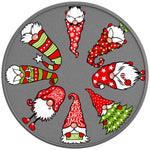 CHRISTMAS GNOMES SILVER CARBON FIBER TIRE COVER