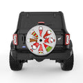 CHRISTMAS GNOMES SILVER CARBON FIBER TIRE COVER
