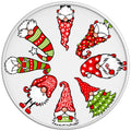 CHRISTMAS GNOMES WHITE TIRE COVER