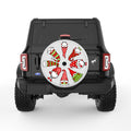 CHRISTMAS GNOMES PEARL  WHITE CARBON FIBER TIRE COVER