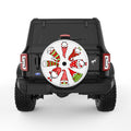 CHRISTMAS GNOMES WHITE TIRE COVER