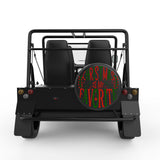 CHRISTMAS IS MY FAVORITE BLACK CARBON FIBER TIRE COVER FOR MOKE