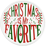 CHRISTMAS IS MY FAVORITE PEARL  WHITE CARBON FIBER TIRE COVER