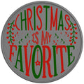 CHRISTMAS IS MY FAVORITE SILVER CARBON FIBER TIRE COVER