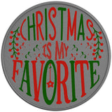 CHRISTMAS IS MY FAVORITE SILVER CARBON FIBER TIRE COVER