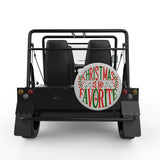CHRISTMAS IS MY FAVORITE SILVER CARBON FIBER TIRE COVER FOR MOKE