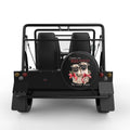 CHRISTMAS PUGS AND HUGS BLACK TIRE COVER FOR MOKE