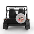 CHRISTMAS PUGS AND HUGS SILVER CARBON FIBER TIRE COVER FOR MOKE