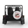 CHRISTMAS PUGS AND HUGS WHITE CARBON FIBER TIRE COVER FOR MOKE