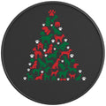 CHRISTMAS TREE DOGS PEARL  WHITE CARBON FIBER TIRE COVER