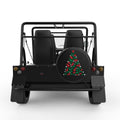 CHRISTMAS TREE DOGS BLACK TIRE COVER FOR MOKE