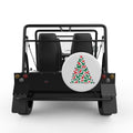 CHRISTMAS TREE DOGS WHITE CARBON FIBER TIRE COVER FOR MOKE