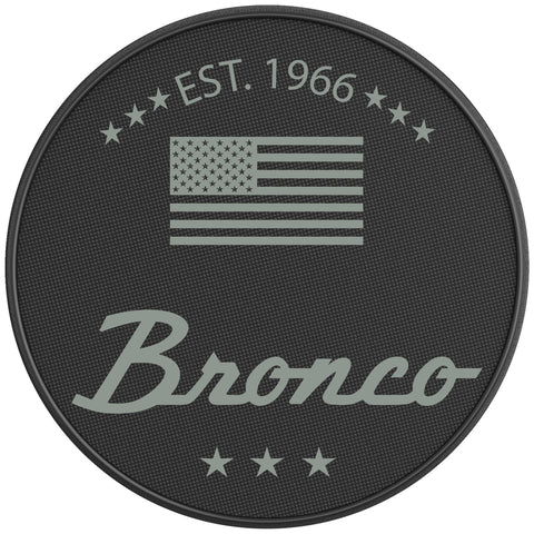 CLASSIC BRONCO CACTUS GRAY BLACK CARBON FIBER TIRE COVER