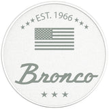 CLASSIC BRONCO CACTUS GRAY PEARL  WHITE CARBON FIBER TIRE COVER