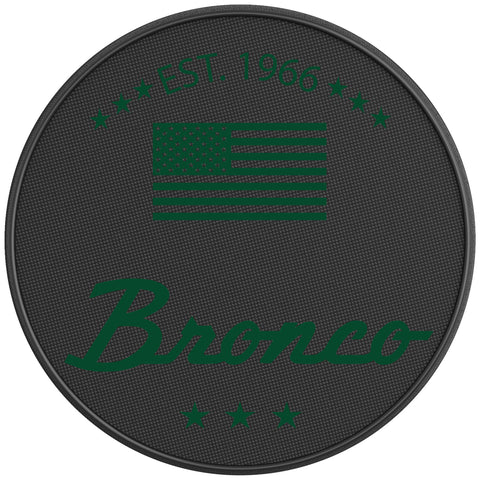 CLASSIC BRONCO ERUPTION GREEN BLACK CARBON FIBER TIRE COVER
