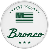 CLASSIC BRONCO ERUPTION GREEN WHITE TIRE COVER