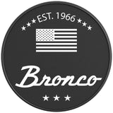 CLASSIC BRONCO OXFORD WHITE BLACK CARBON FIBER TIRE COVER