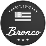 CLASSIC BRONCO OXFORD WHITE BLACK TIRE COVER